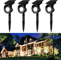 Waterproof 360° Adjustable Solar Spot Lights 4 Pack Warm White A4001