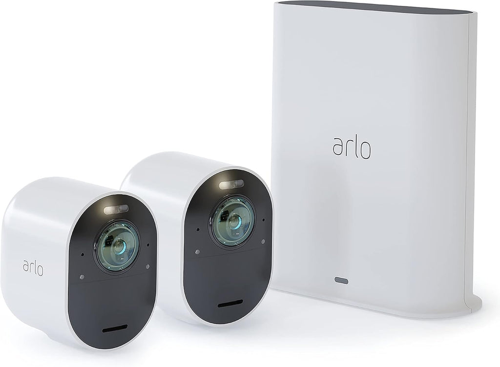 White 2 Camera 4K Security System U8657