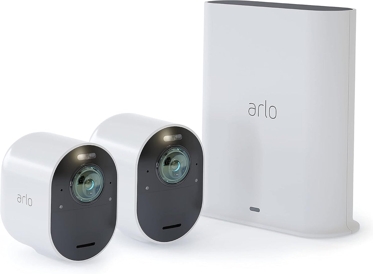White 2 Camera 4K Security System U8657