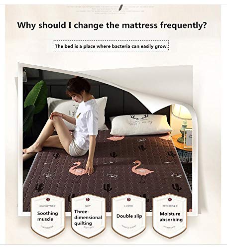 Non-slip Quilting Double Mattress Pad Futon Mattress 100x200cm F1011