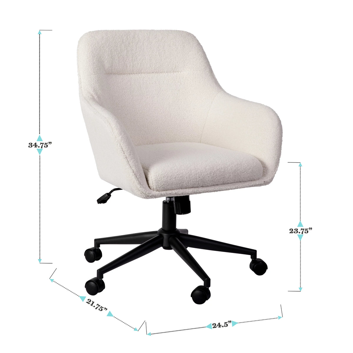 White Upholstered Office Chair Q5993