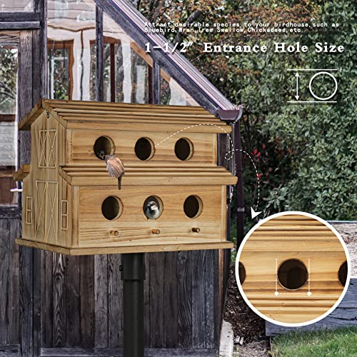 6 Hole Outdoor Hanging Bird House G6373