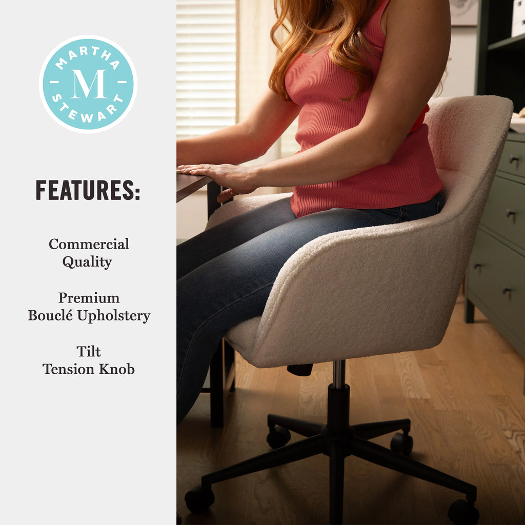 White Upholstered Office Chair Q5993