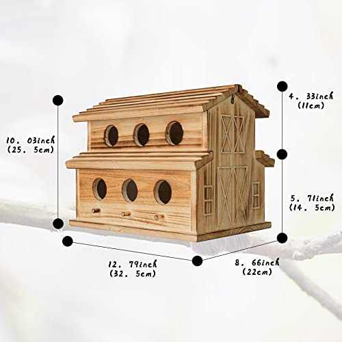 6 Hole Outdoor Hanging Bird House G6373