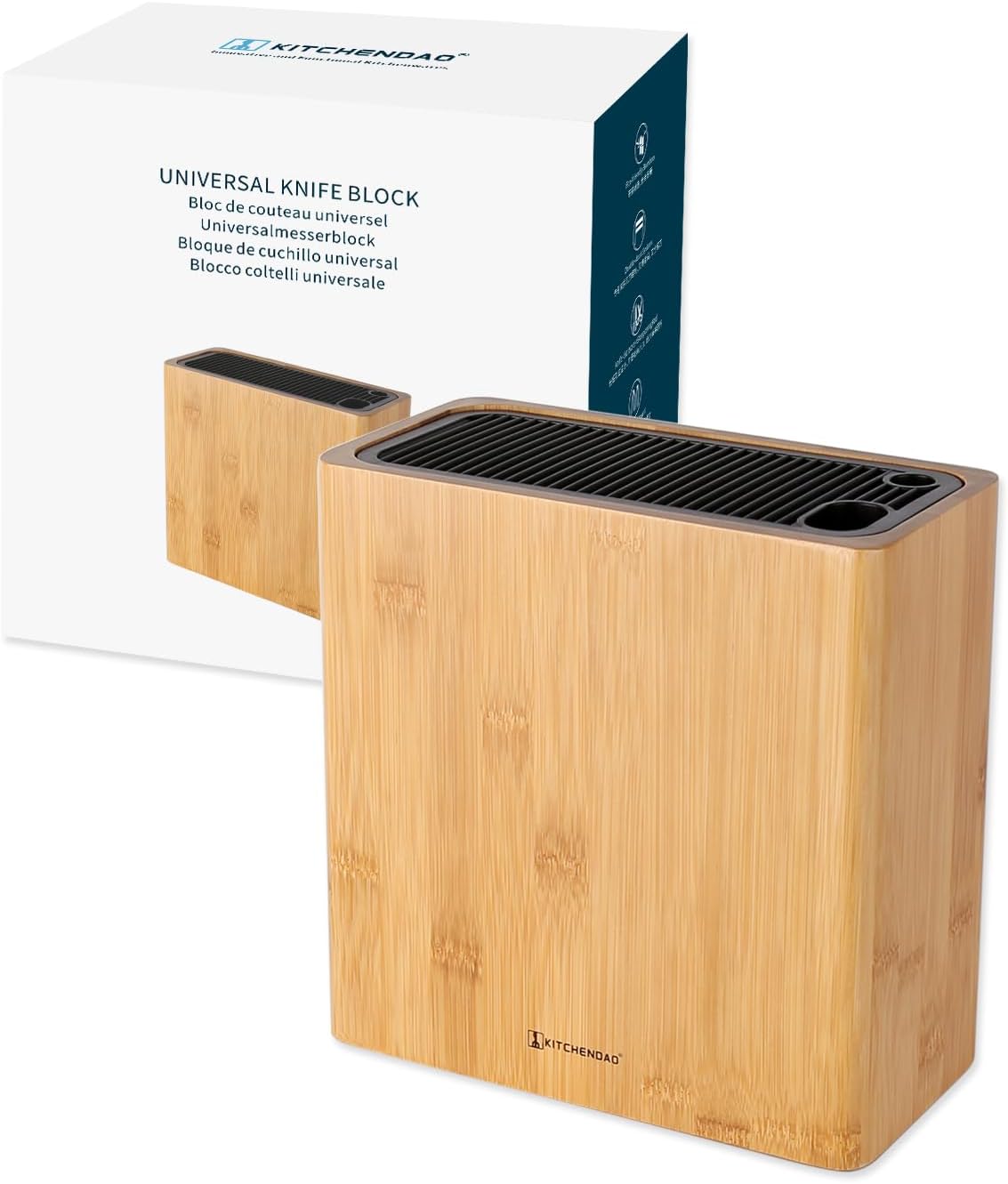XL Bamboo Knife Block Holder with 8 Slots C902076
