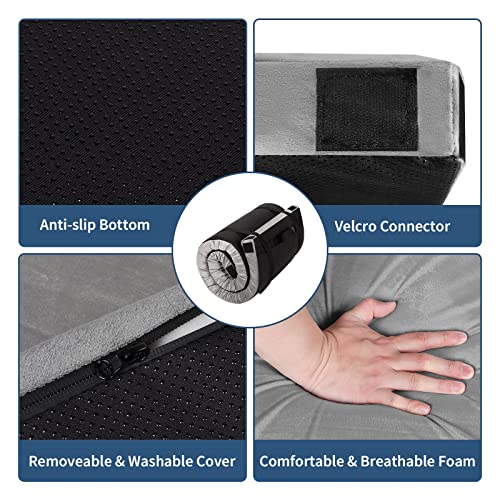Twin Memory Foam Camping Mattress Pad with Waterproof Cover B649614