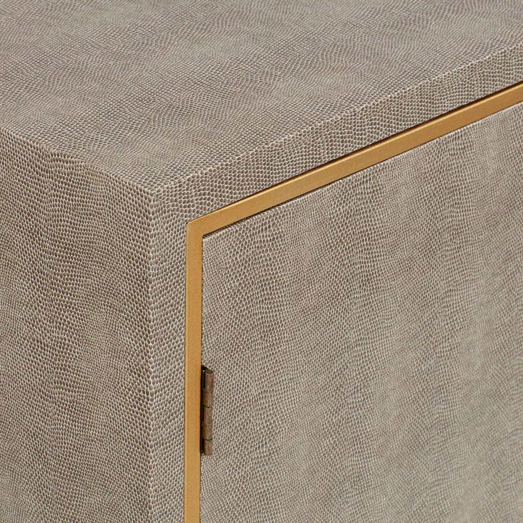 2-Door Cabinet in Grey and Gold F904