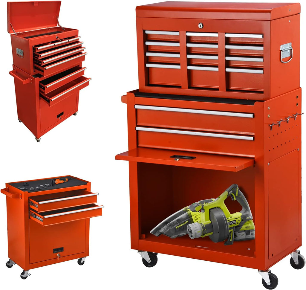 Black 8 Drawer Rolling Tool Chest with Lock T689827