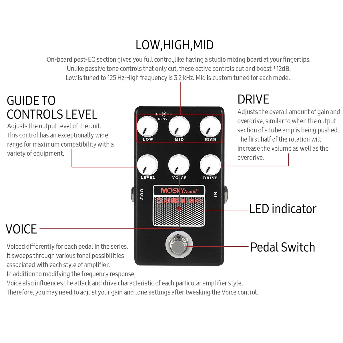Speaker Simulator Guitar Effect Pedal P7119