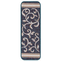 Blue Floral Non Slip Carpet Stair Treads Set of 7 E5332