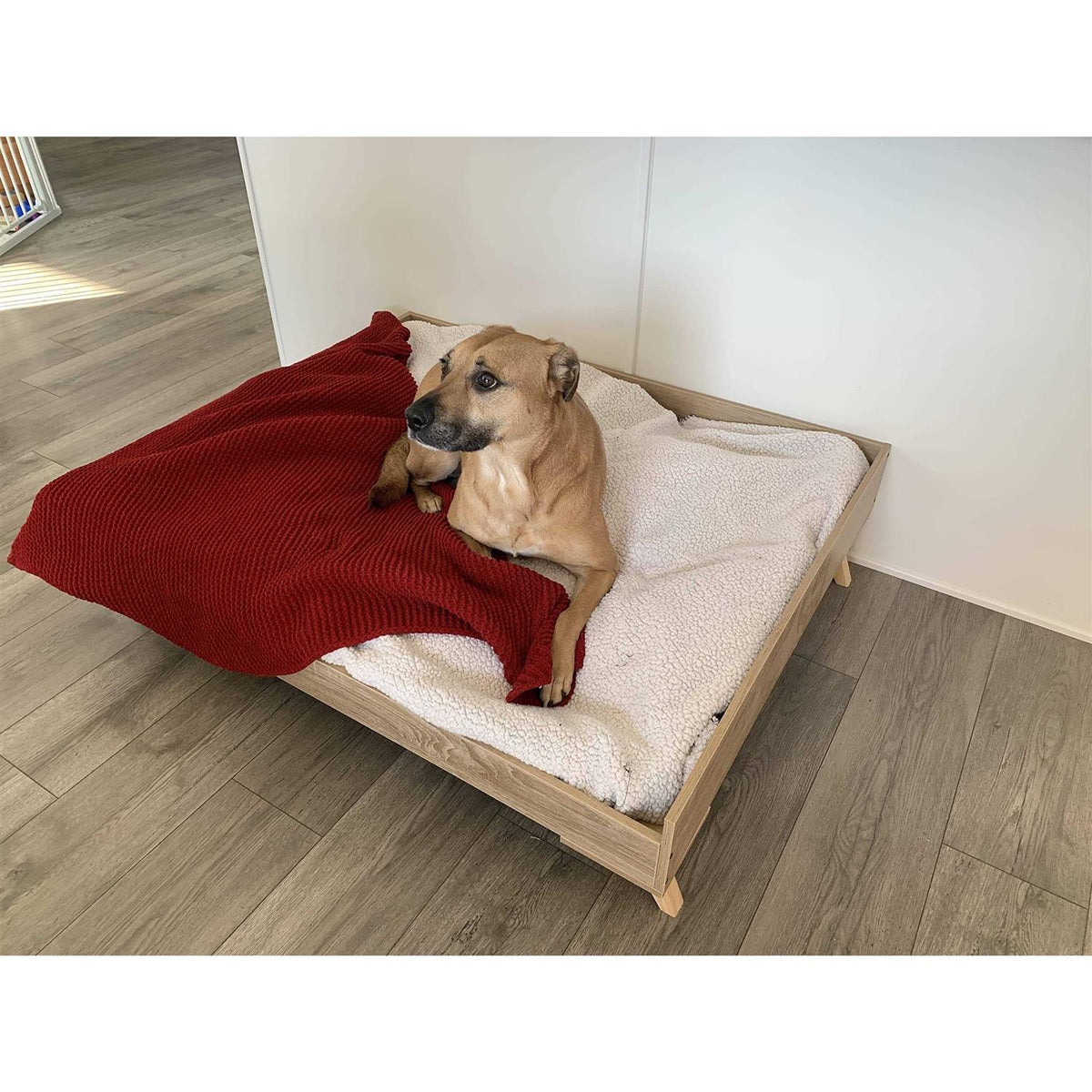 Raised Wooden Dog Bed Frame Y14598