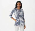 Camo Printed Waffle Knit Top W470019