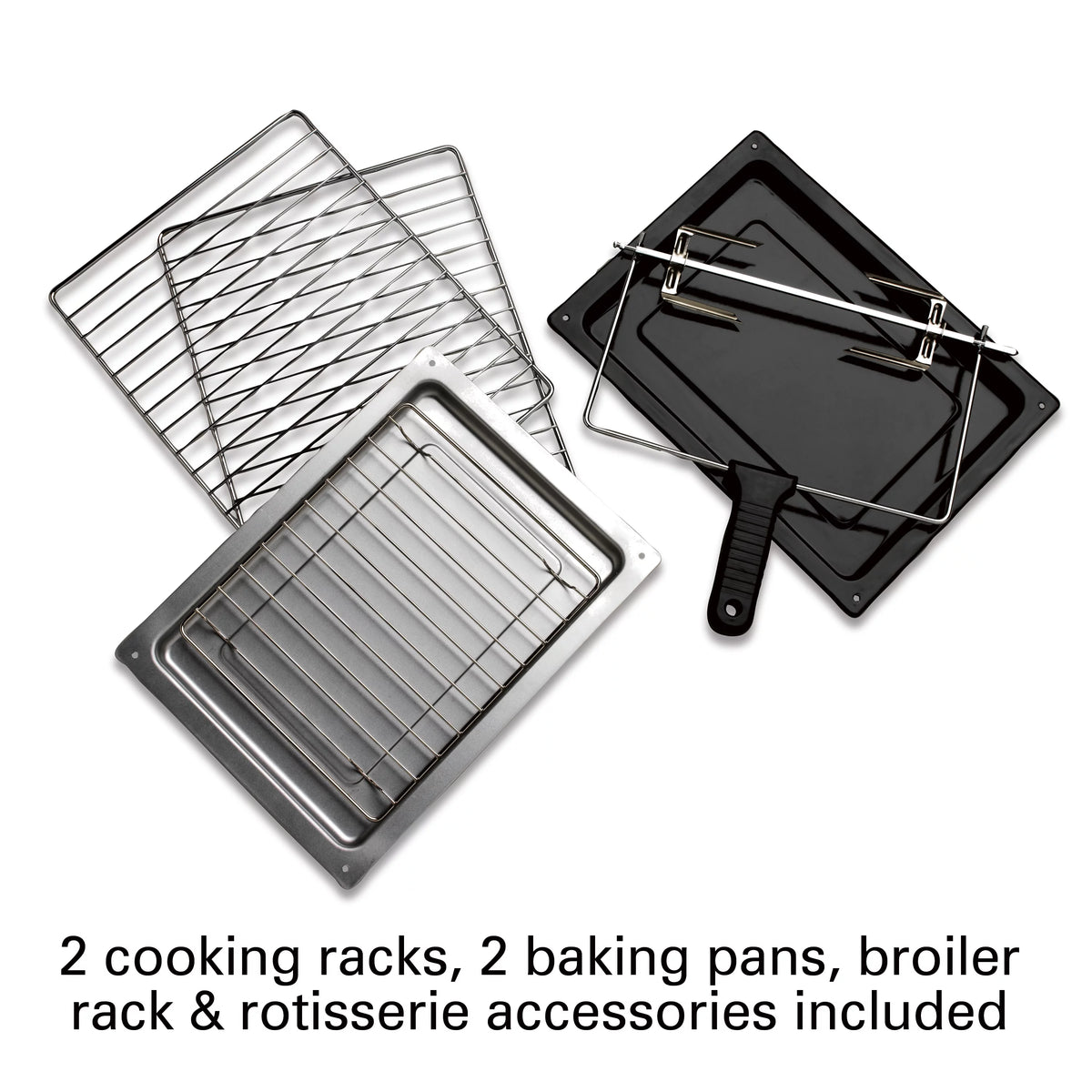 Extra Large Capacity Convection Countertop Oven with Rotisserie, Silver L8429