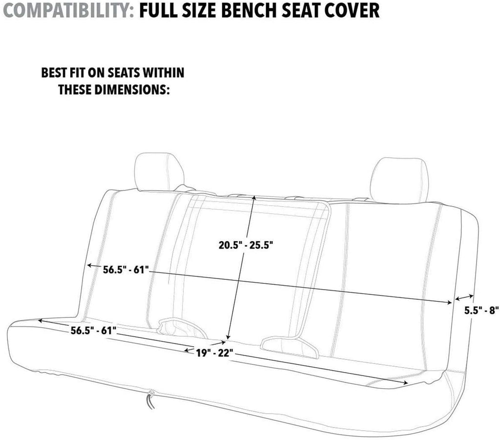 Camo Water Resistant Bench Seat Cover T641