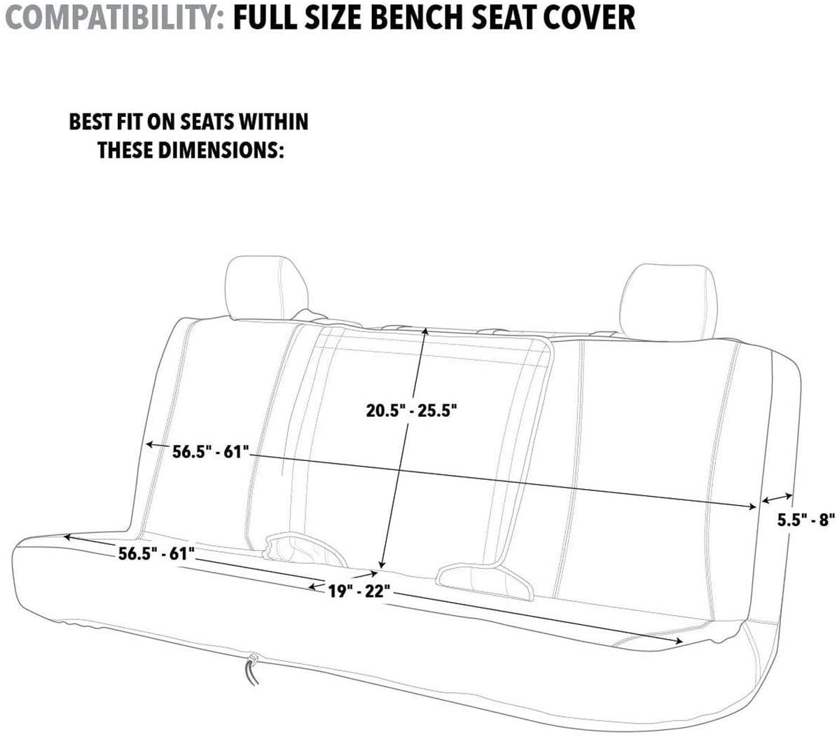 Camo Water Resistant Bench Seat Cover T641