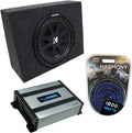 Compatible with Universal Regular Standard Cab Truck Single 10 Loaded Sub Box Enclosure with Amplifier J6802