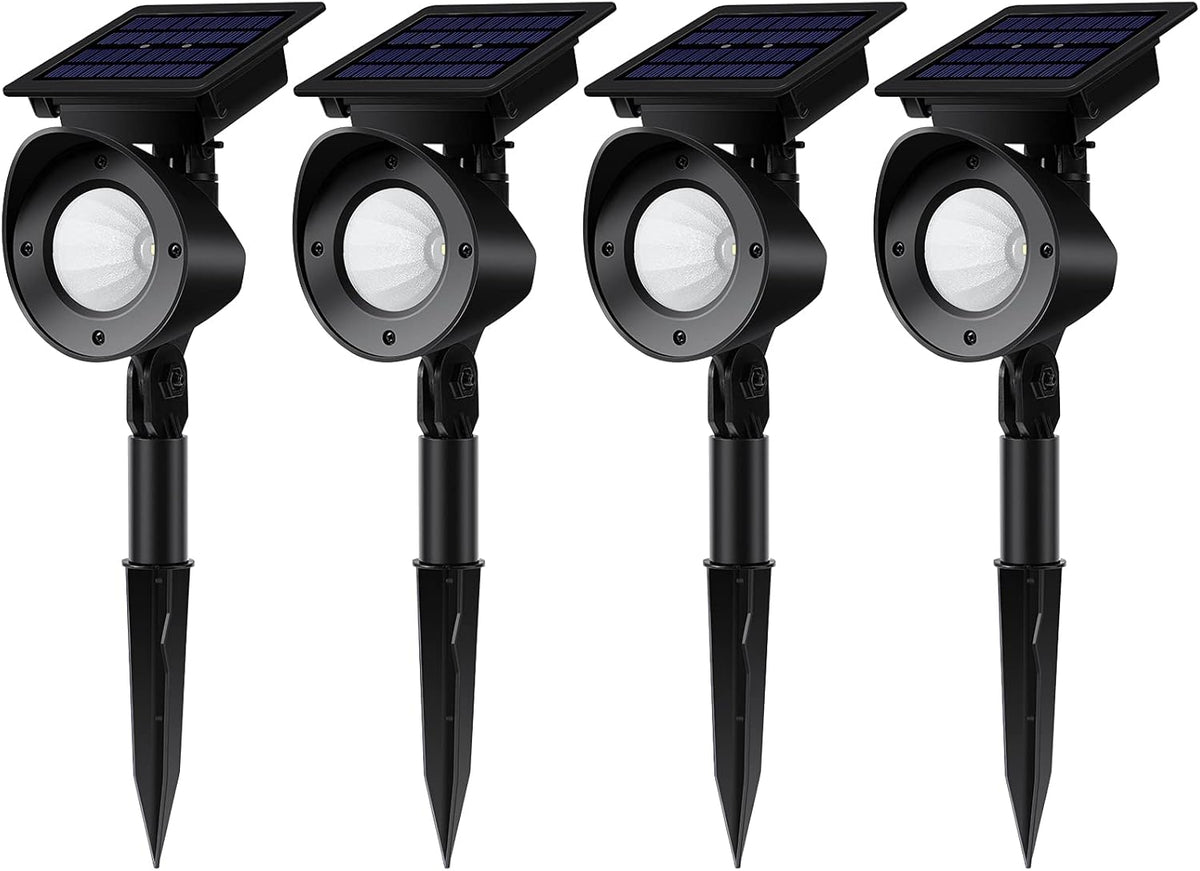 Waterproof 360° Adjustable Solar Spot Lights 4 Pack Warm White A4001