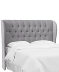 California King Medium Gray Linen Headboard Y671