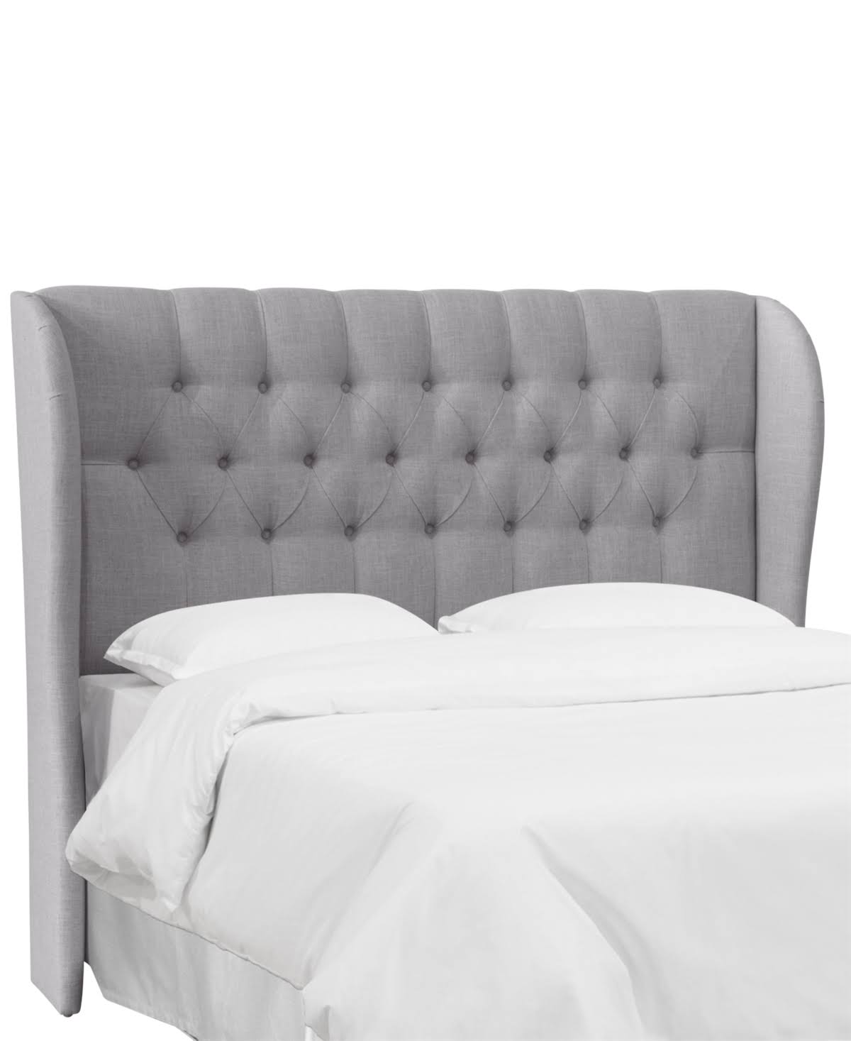 California King Medium Gray Linen Headboard Y671