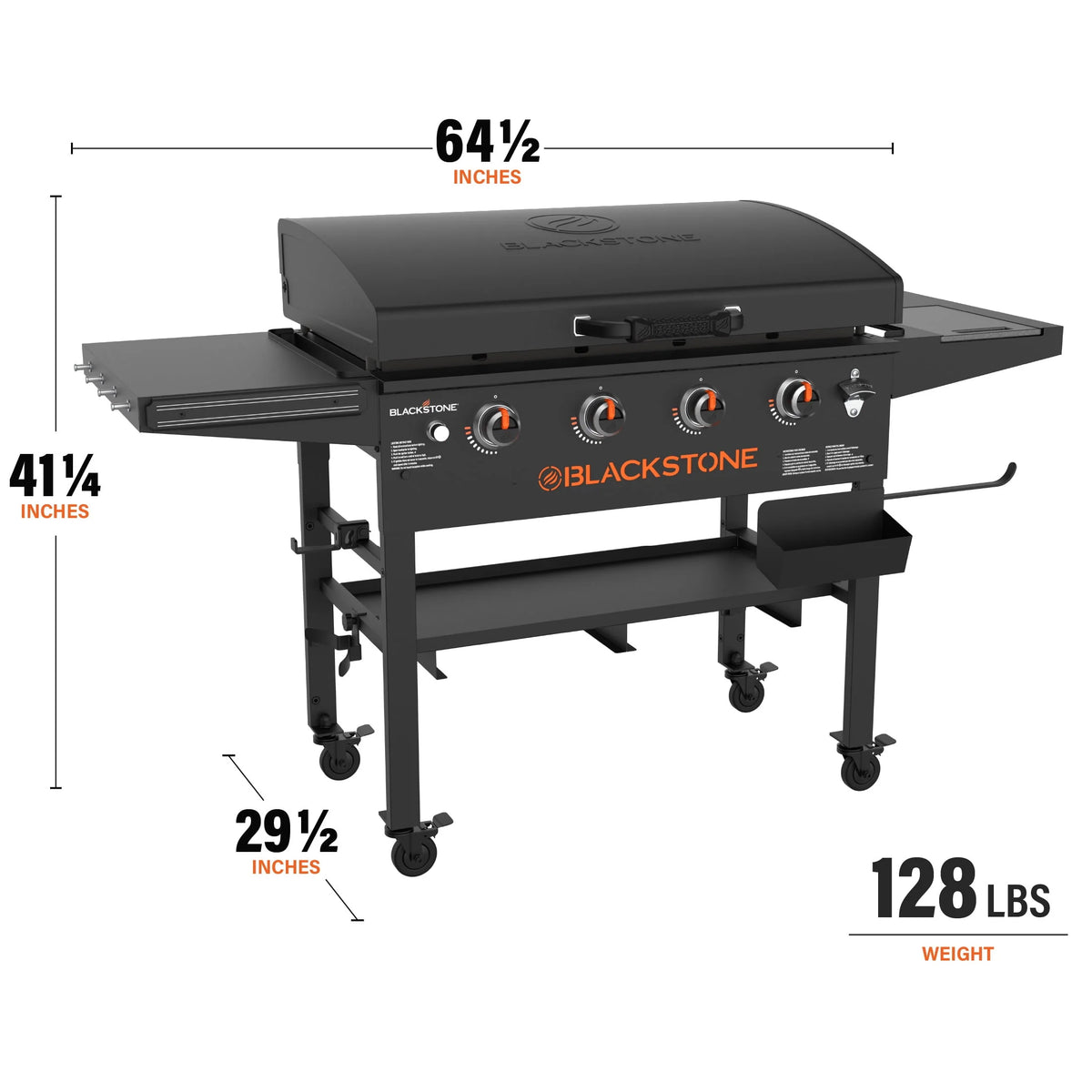 4-Burner 36” Propane Griddle with Hood R4113