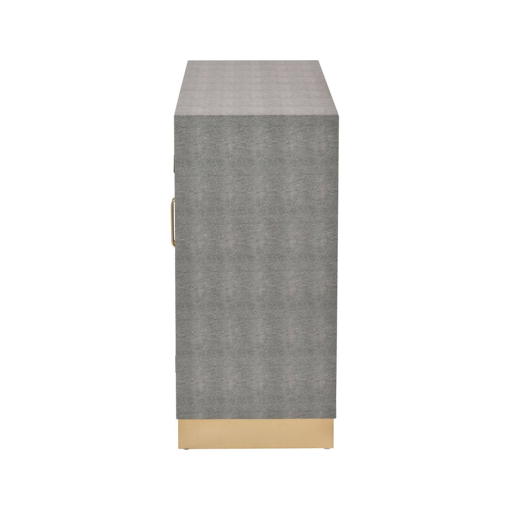 2-Door Cabinet in Grey and Gold F904