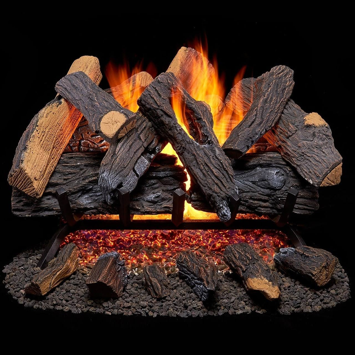 Vented Natural Gas Fireplace Log Set, 55,000 BTU, 24 inch M24524