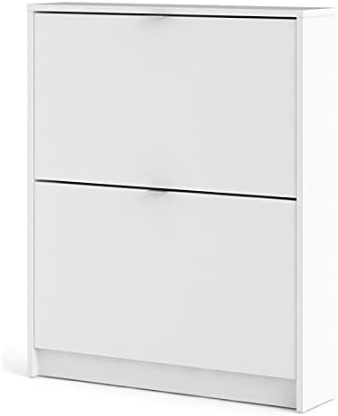 White 2 Drawer Shoe Cabinet X9292