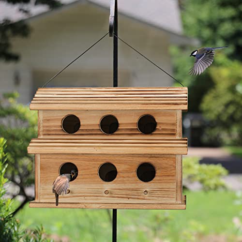 6 Hole Outdoor Hanging Bird House G6373