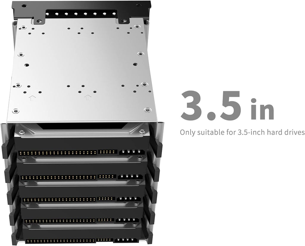 Stainless Steel Hard Drive Cage Rack SATA 5.25 to 4X 3.5 T166