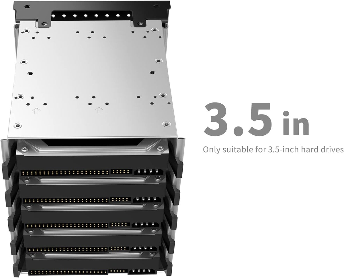 Stainless Steel Hard Drive Cage Rack SATA 5.25 to 4X 3.5 T166