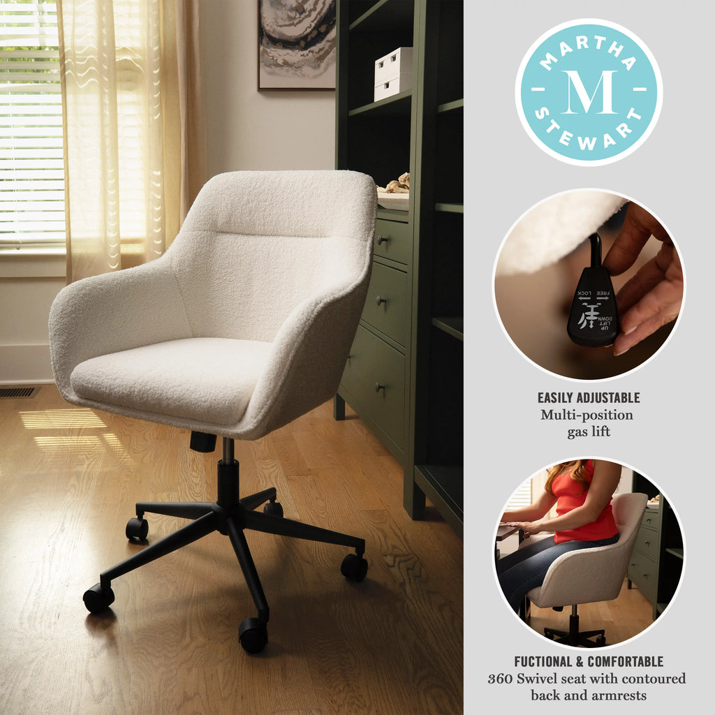White Upholstered Office Chair Q5993