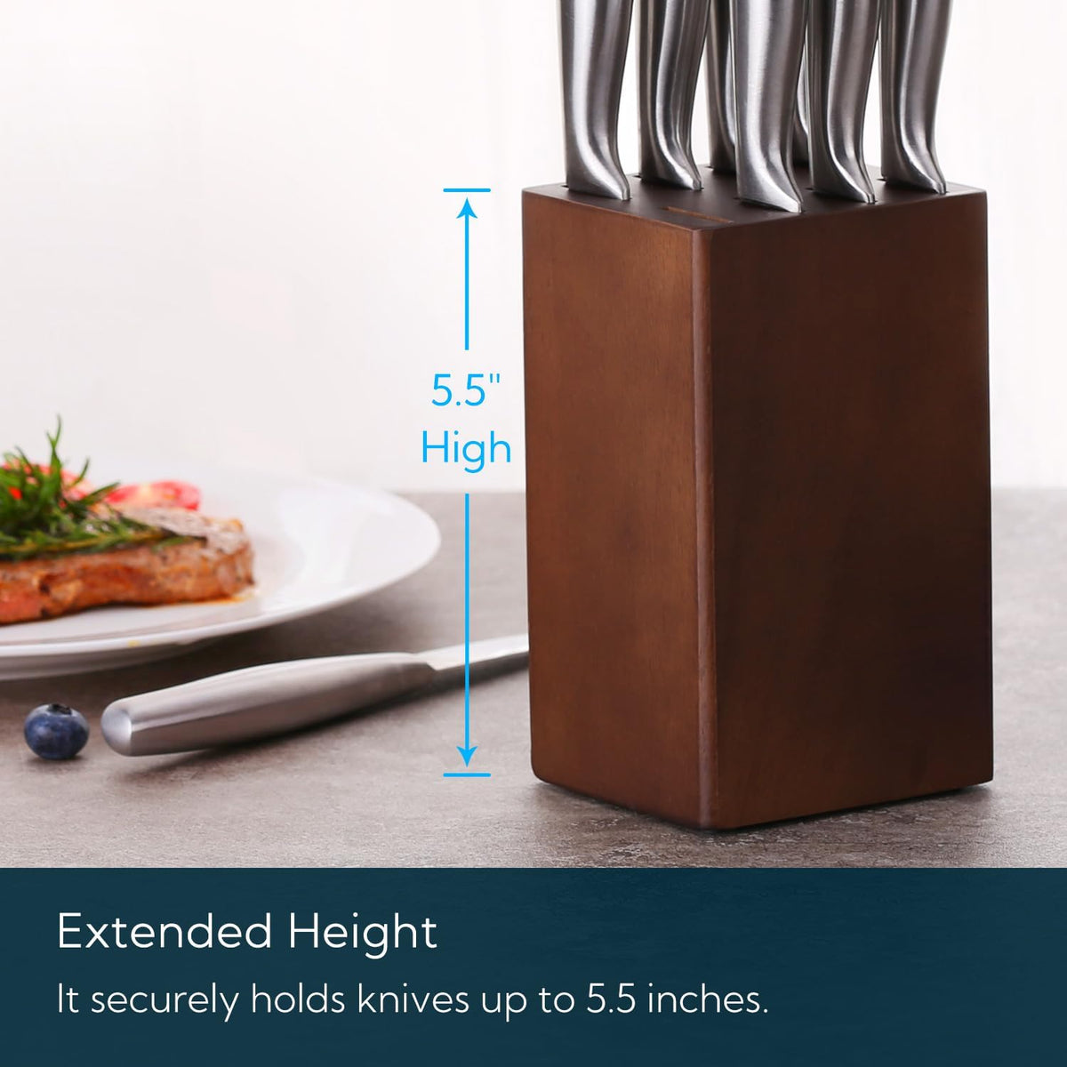 XL Bamboo Knife Block Holder with 8 Slots C902076