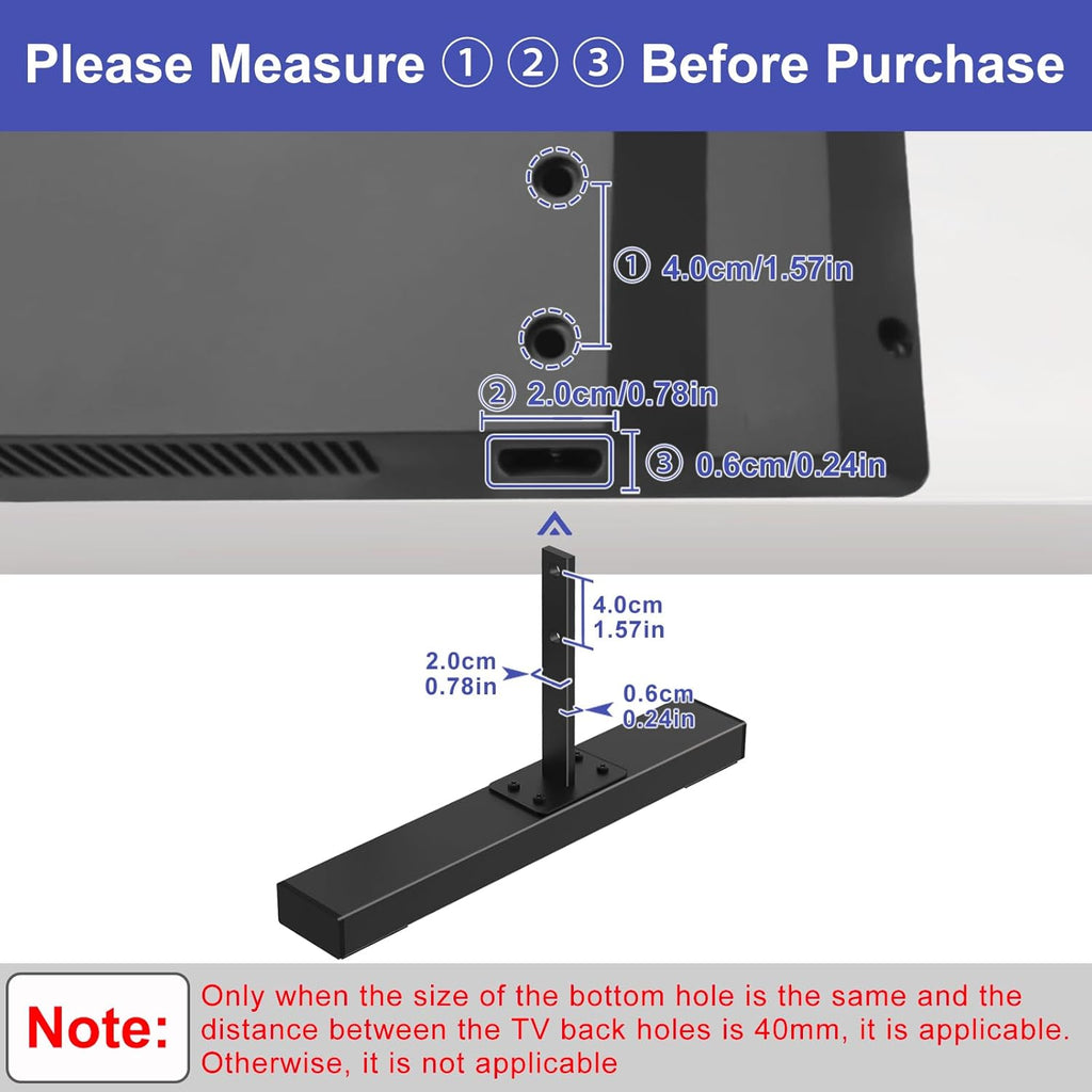 Metal TV Legs for 40mm Center-to-Center Hole Distance B596856