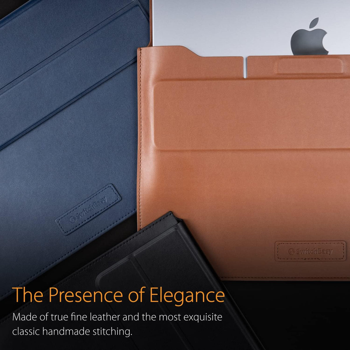 13 Inch Leather MacBook Sleeve Case with Raised Stand C411852