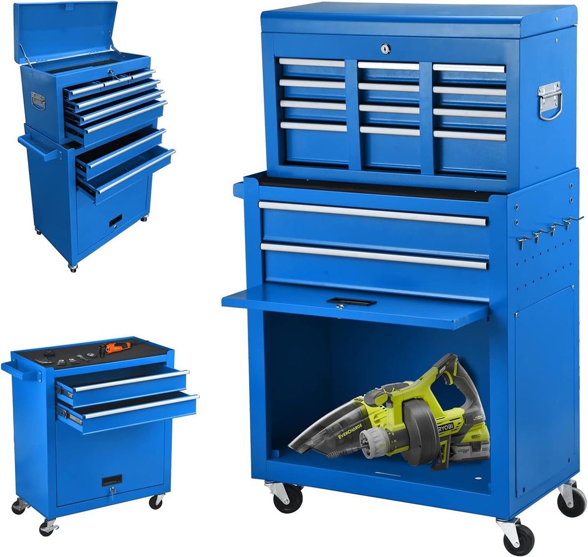 Black 8 Drawer Rolling Tool Chest with Lock T689827