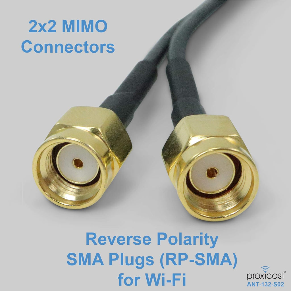 2.4/5.8 GHz MIMO Dual Band WiFi Antenna Pack of 2 H345051