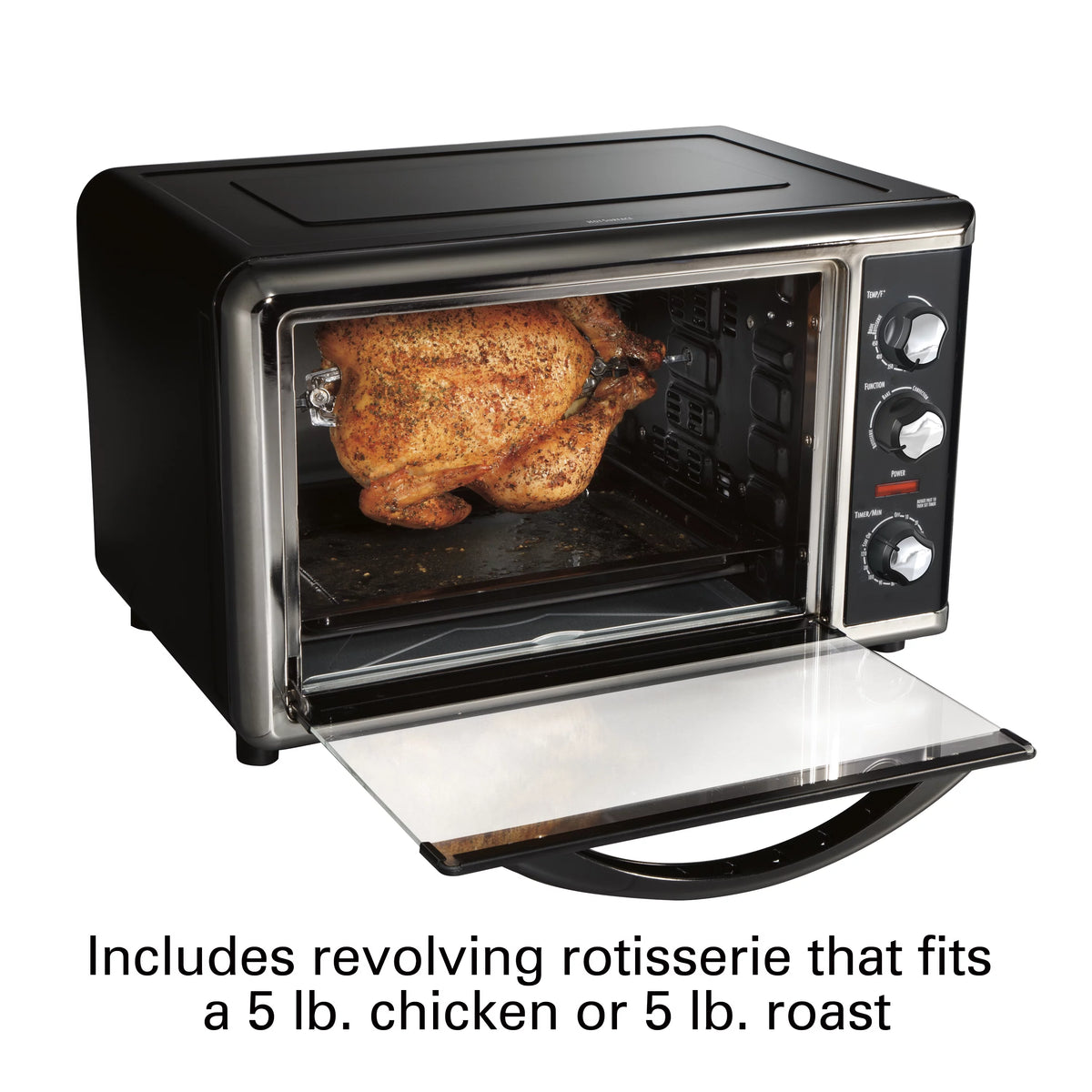 Extra Large Capacity Convection Countertop Oven with Rotisserie, Silver L8429