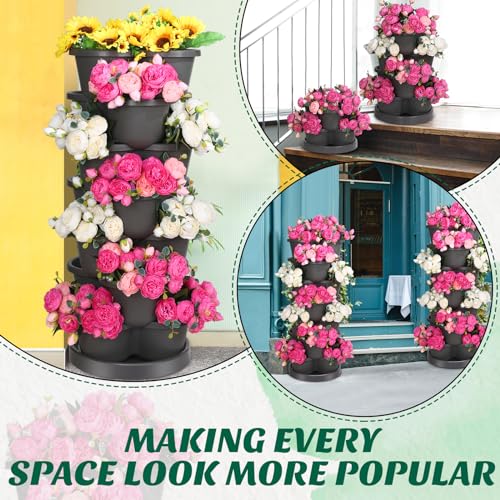 2 Pcs 7 Tier Stackable Planter T661833