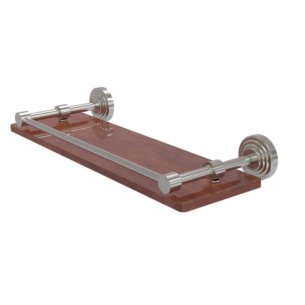 22 in. Solid IPE Ironwood Shelf with Gallery Rail Oil Rubbed Bronze J207