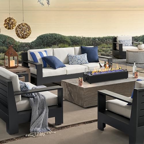 Black 28-inch Table Top Propane Fire Pit with Wind Glass Shield U933131