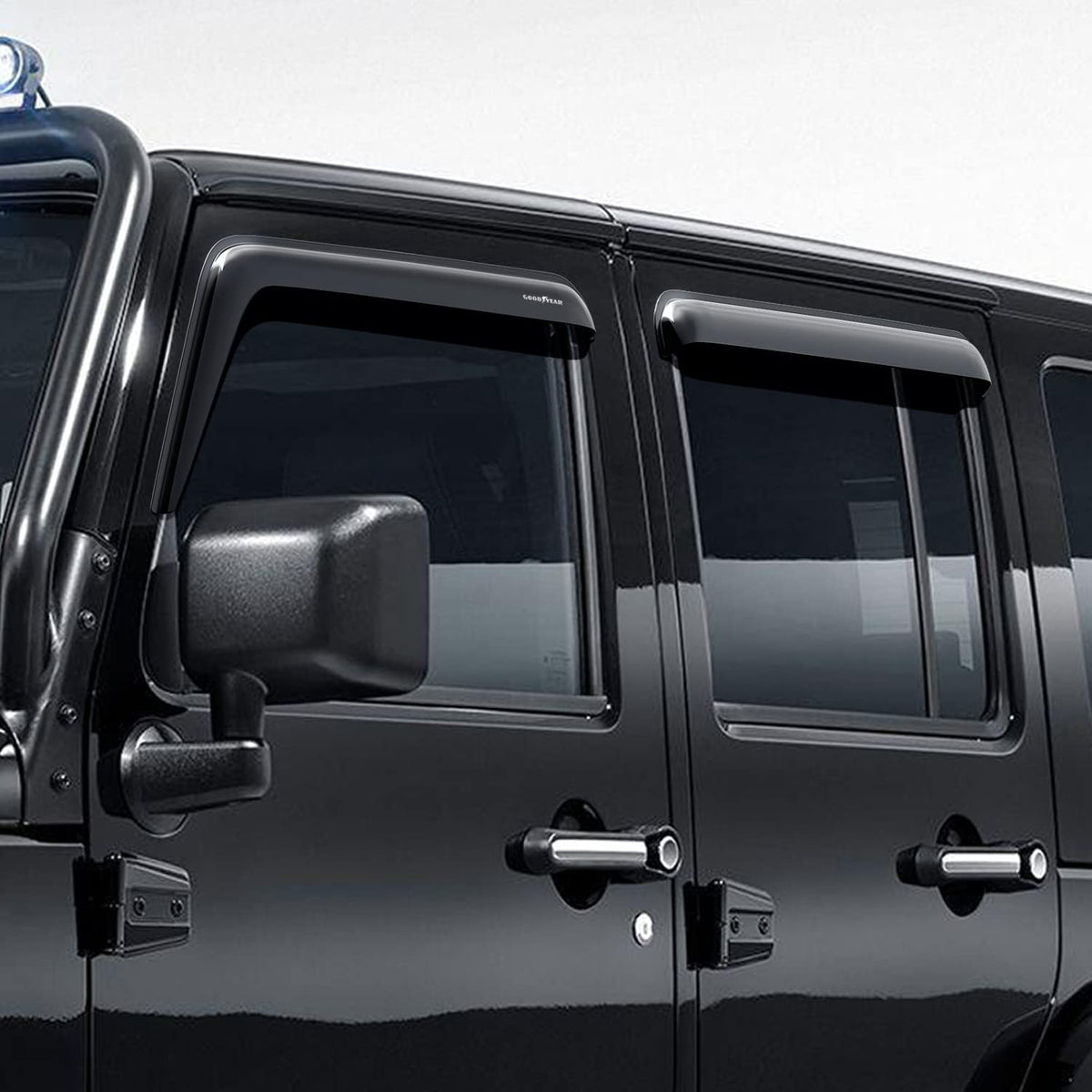 Shatterproof Window Deflectors Tape-on Rain Guards 4 pcs F65954