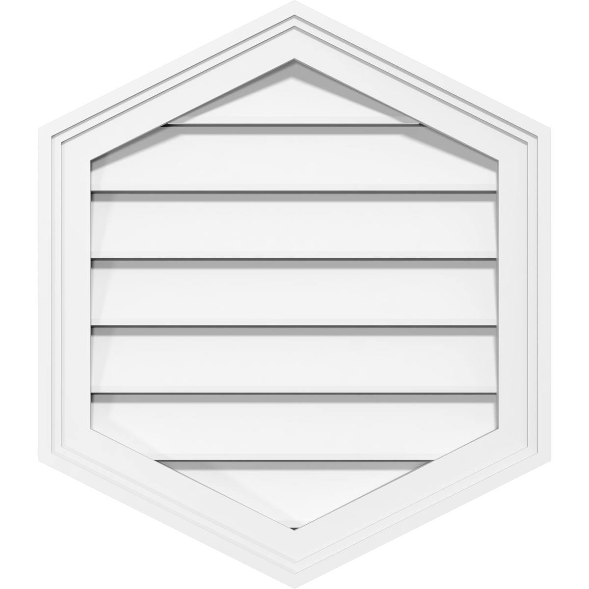 Vertical Peaked Surface Mount PVC Gable Vent Y8714