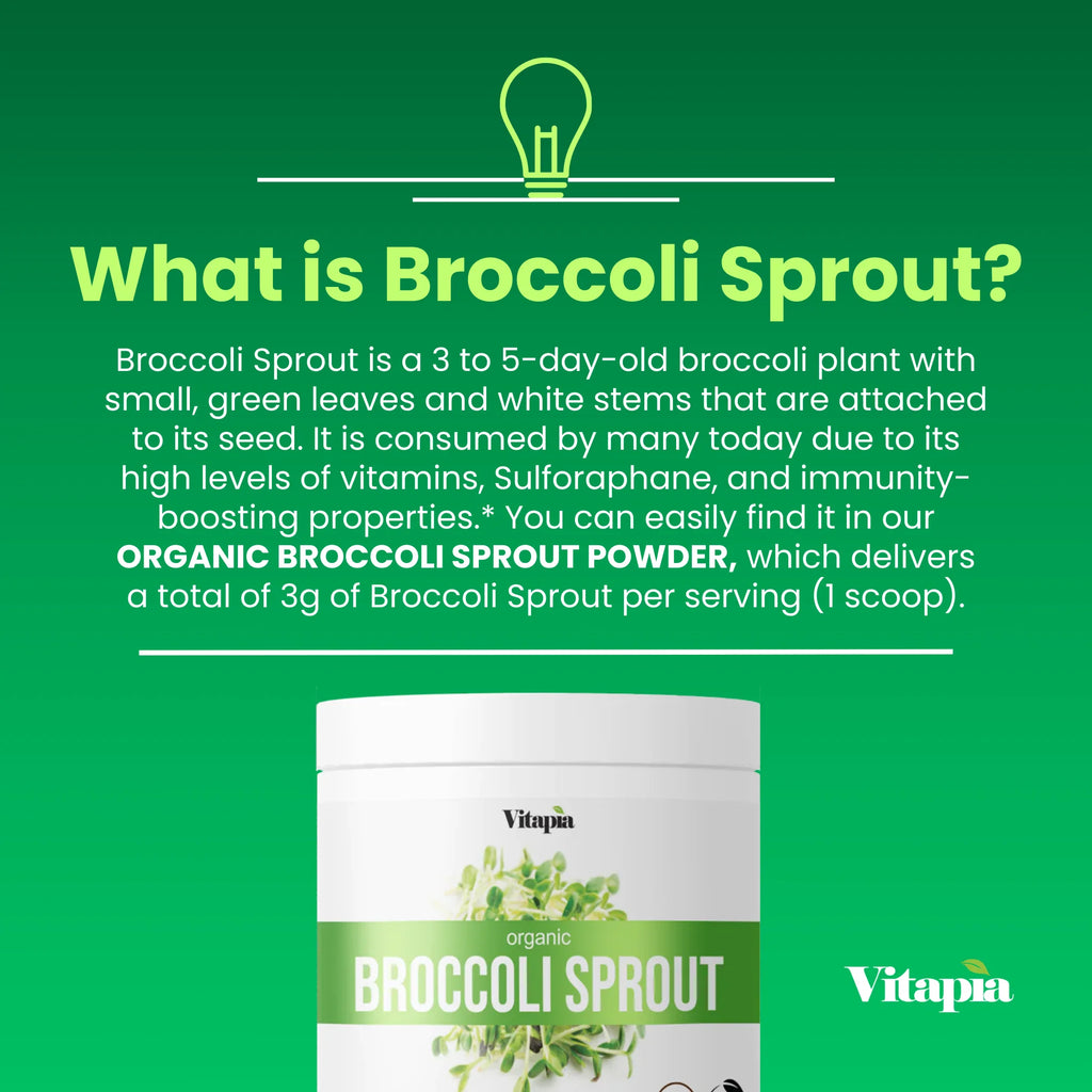 Organic Broccoli Sprout Powder, Non GMO, Gluten Free, 33 Servings Z866391