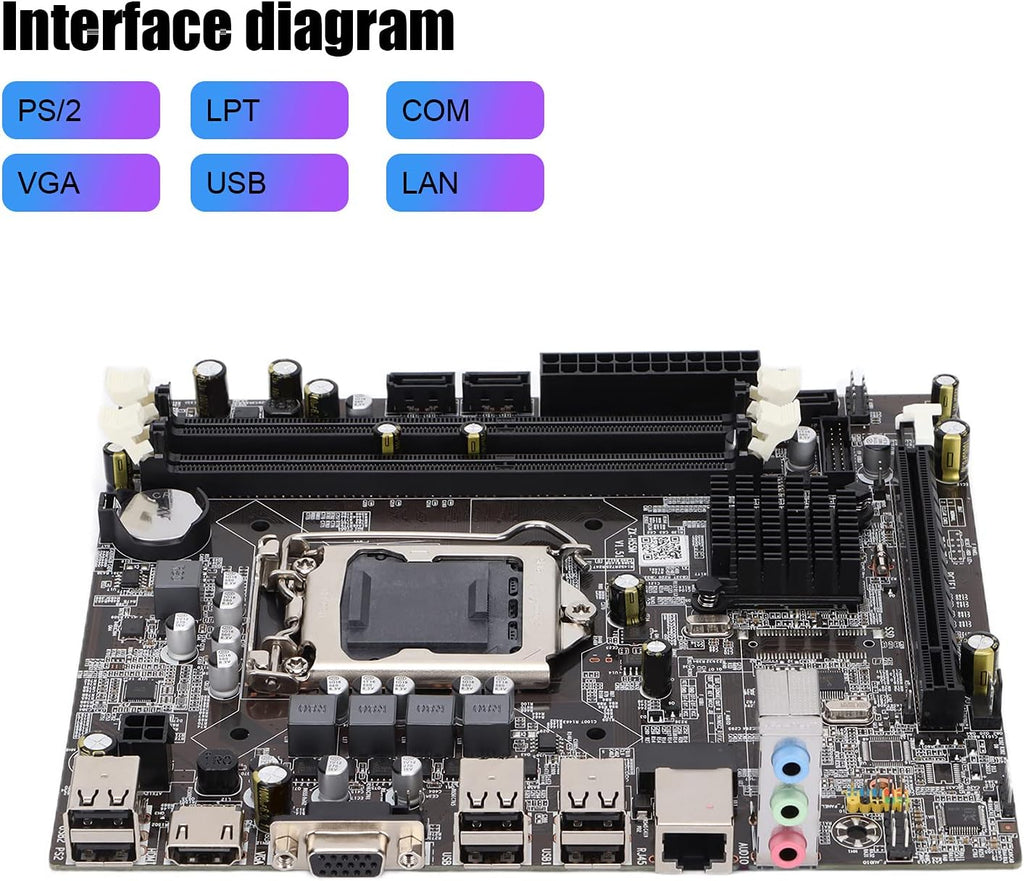 DDR3 Computer Motherboard Single Dual Channel 1066/1333/1600 LGA 1156 U23266
