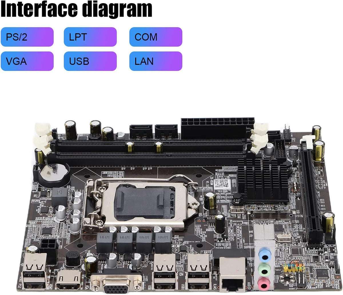 DDR3 Computer Motherboard Single Dual Channel 1066/1333/1600 LGA 1156 U23266