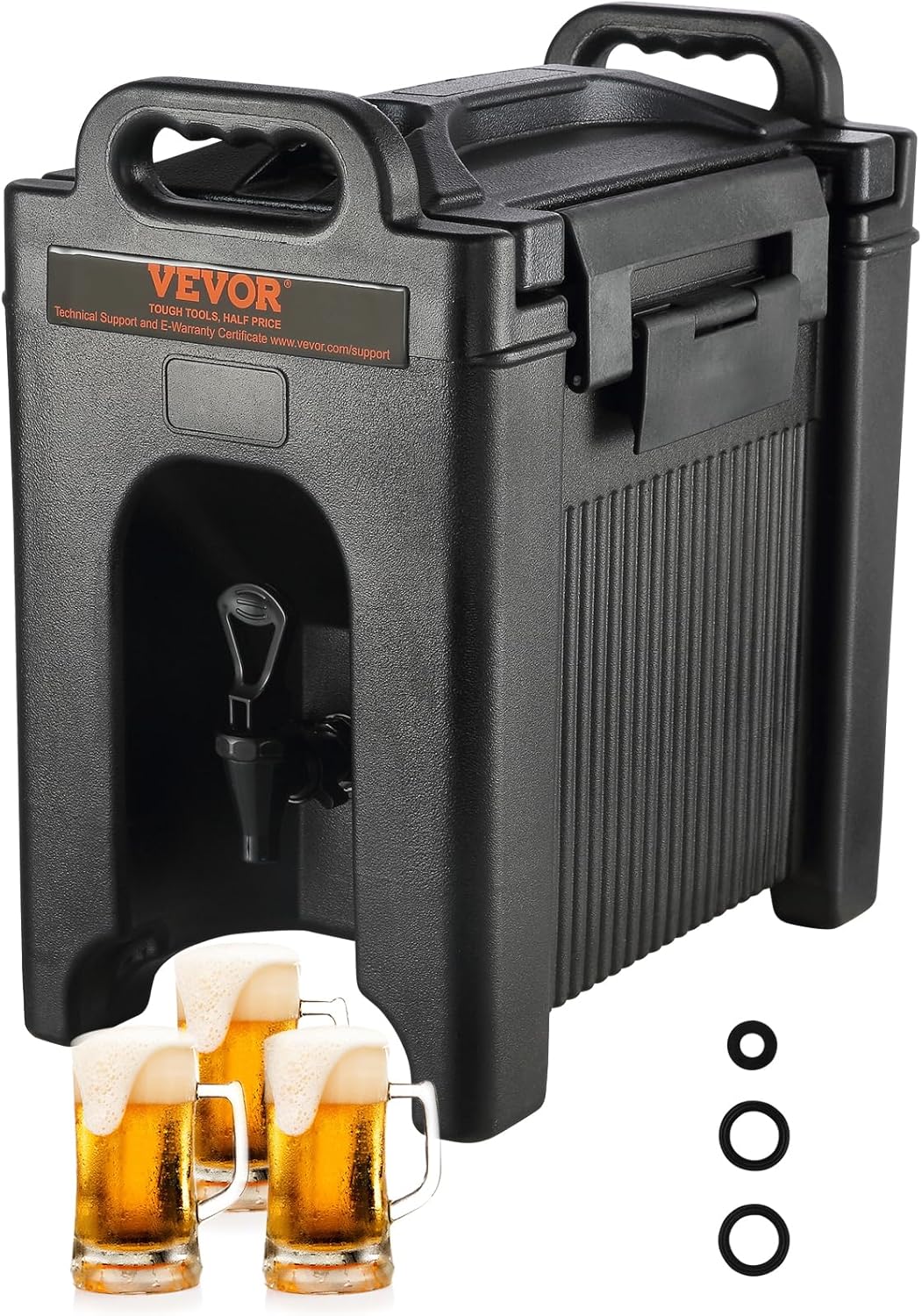 2.5 Gallon Insulated Beverage Dispenser with Two-Stage Faucet Handle E87133