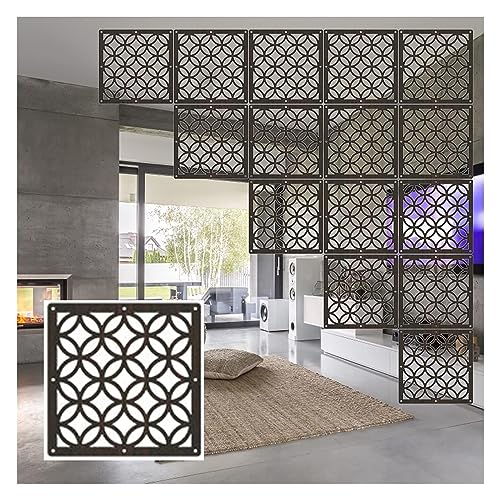 Natural Hollow Out Wood Plastic Room Divider Panel, 55 Pcs S705