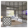 Natural Hollow Out Wood Plastic Room Divider Panel, 55 Pcs S705