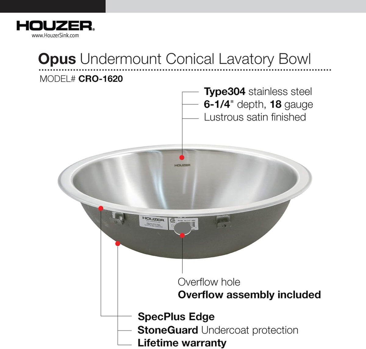 Undermount Stainless Steel Lavatory Sink K402930