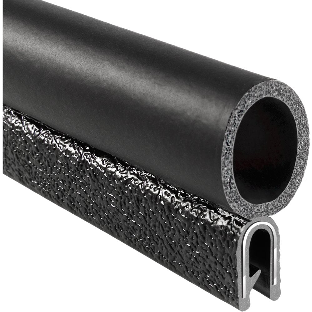 PVC Trim Seal with EPDM Rubber Bulb, 25' Length W96663